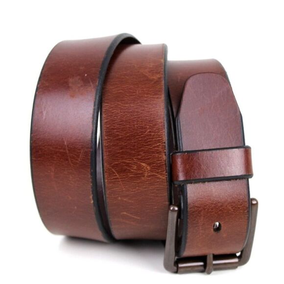 DOCKERS BROWN GENUINE LEATHER 1 3/8"Wd CASUAL DRESS MEN'S BELT Sz 38/95 (G69 - Picture 1 of 14
